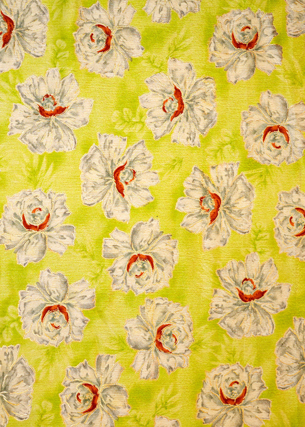 Light-Green-Chinon-Chiffon-Fabric-with-Allover-White-Flowers-14011