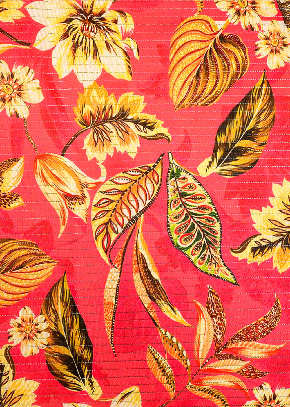 Pink-Chanderi-Fabric-with-Allover-Floral-Print-and-Thread-Lines-14045