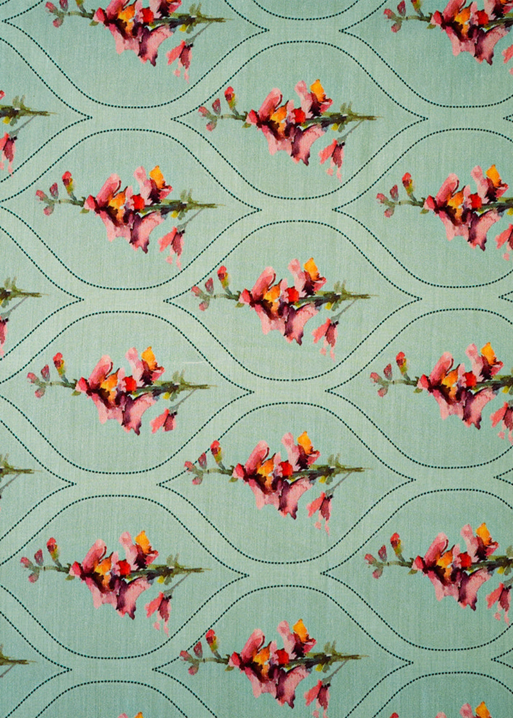 Sky-Blue-Viscose-Cotton-Silk-Fabric-With-Allover-Traditional-Jaal-Pattern-And-Abstract-Flowers-14076