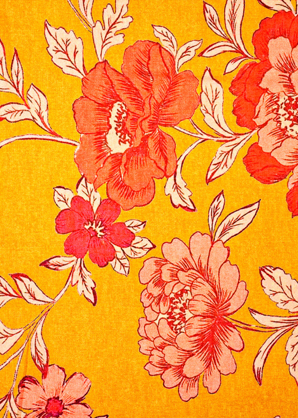 Mustard-Dola-Silk-Fabric-with-Allover-Floral-Pattern-14149