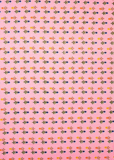 Light Pink Muslin Fabric with Allover Floral Print 14200