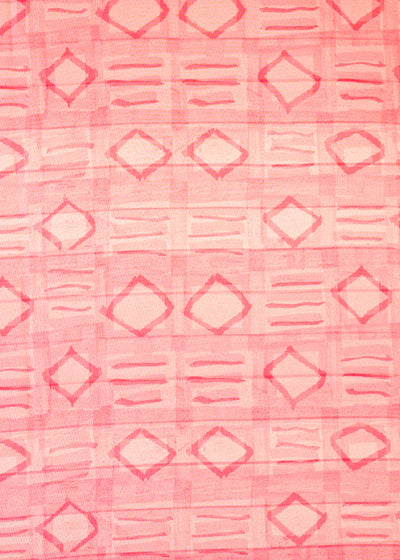 Pink Imported Rayon Fabric with Allover Abstract Print 14217