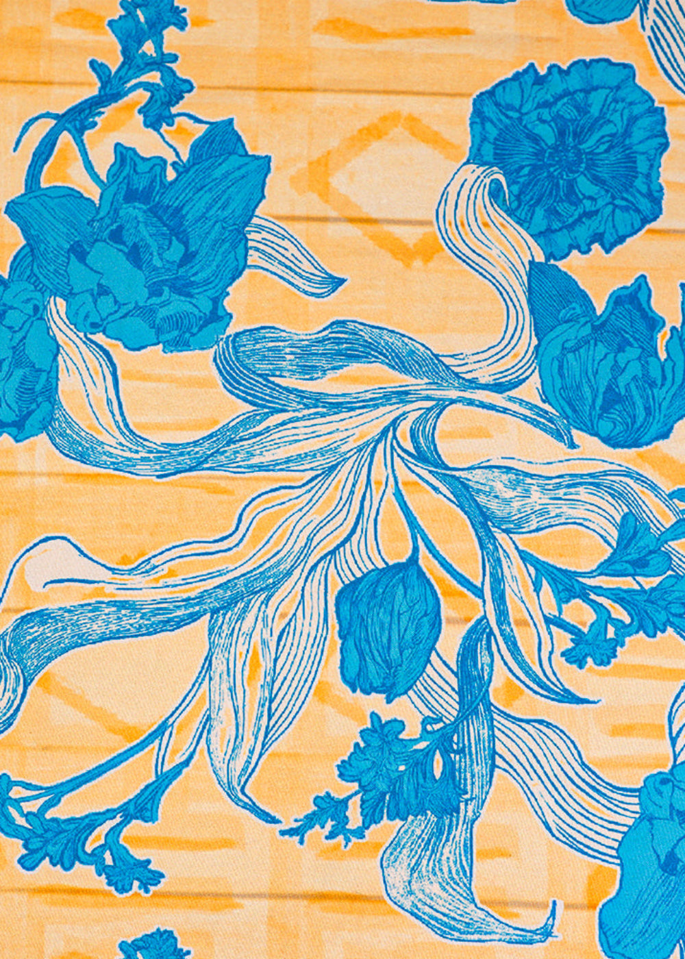 Blue-&-Cream-Imported-Rayon-Fabric-with-Allover-Floral-Print-14225