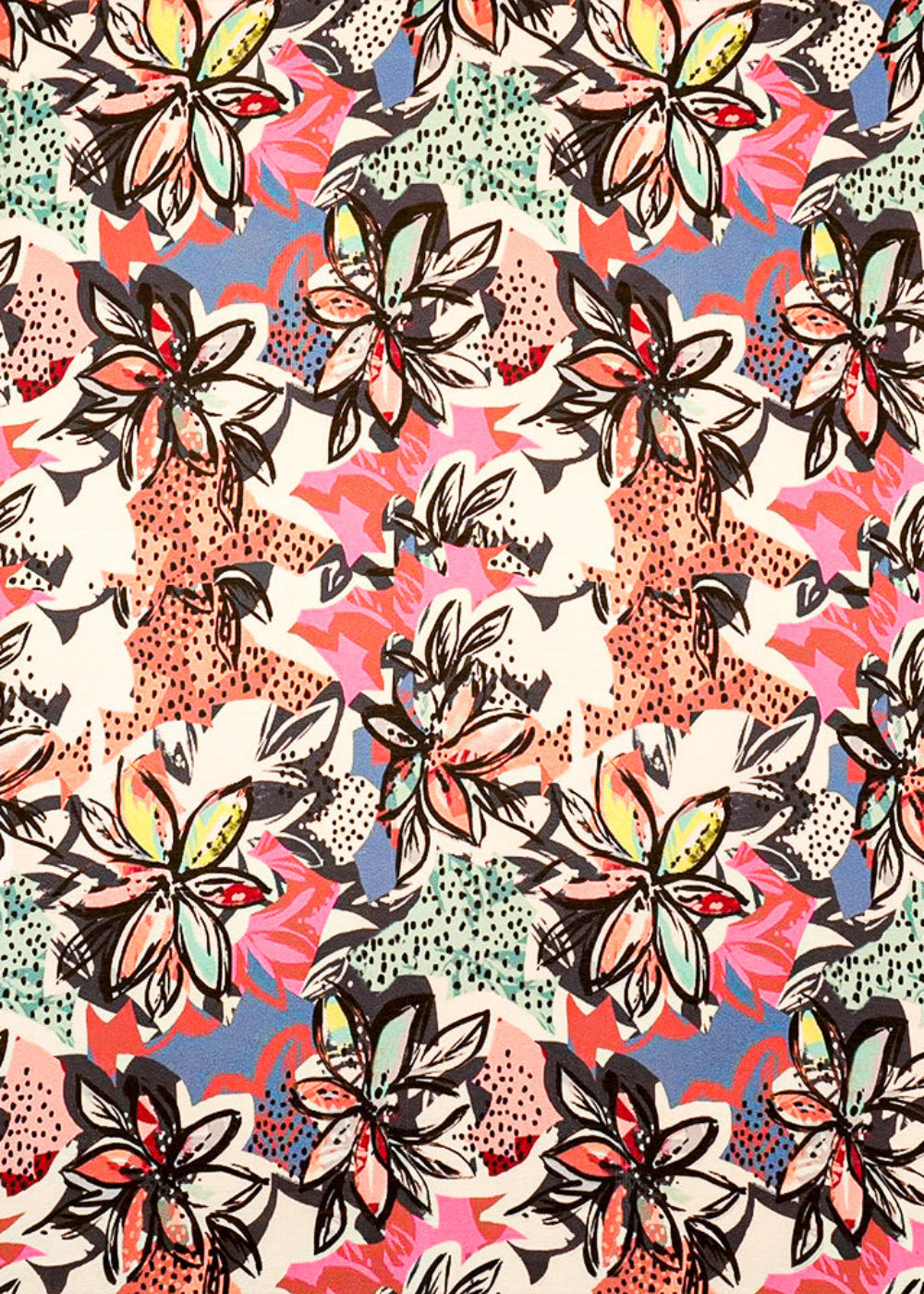 Multi-Color-Georgette-Satin-Fabric-with-Allover-Abstract-Print-14257