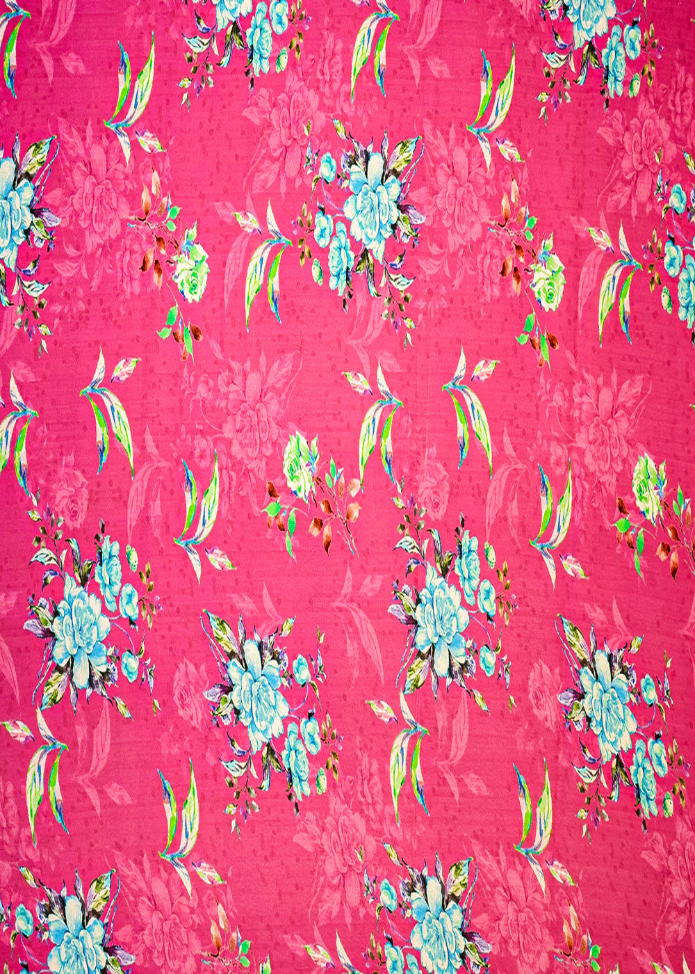 Pink-Georgette-Satin-Fabric-All-Over-Floral-Print-14287