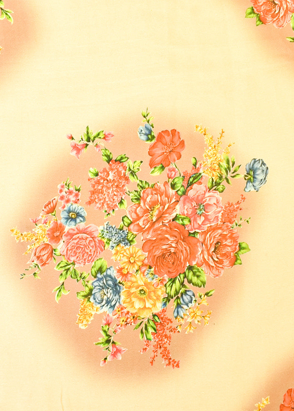 Light-Peach-Georgette-Satin-Fabric-with-All-Over-Floral-Print-14289