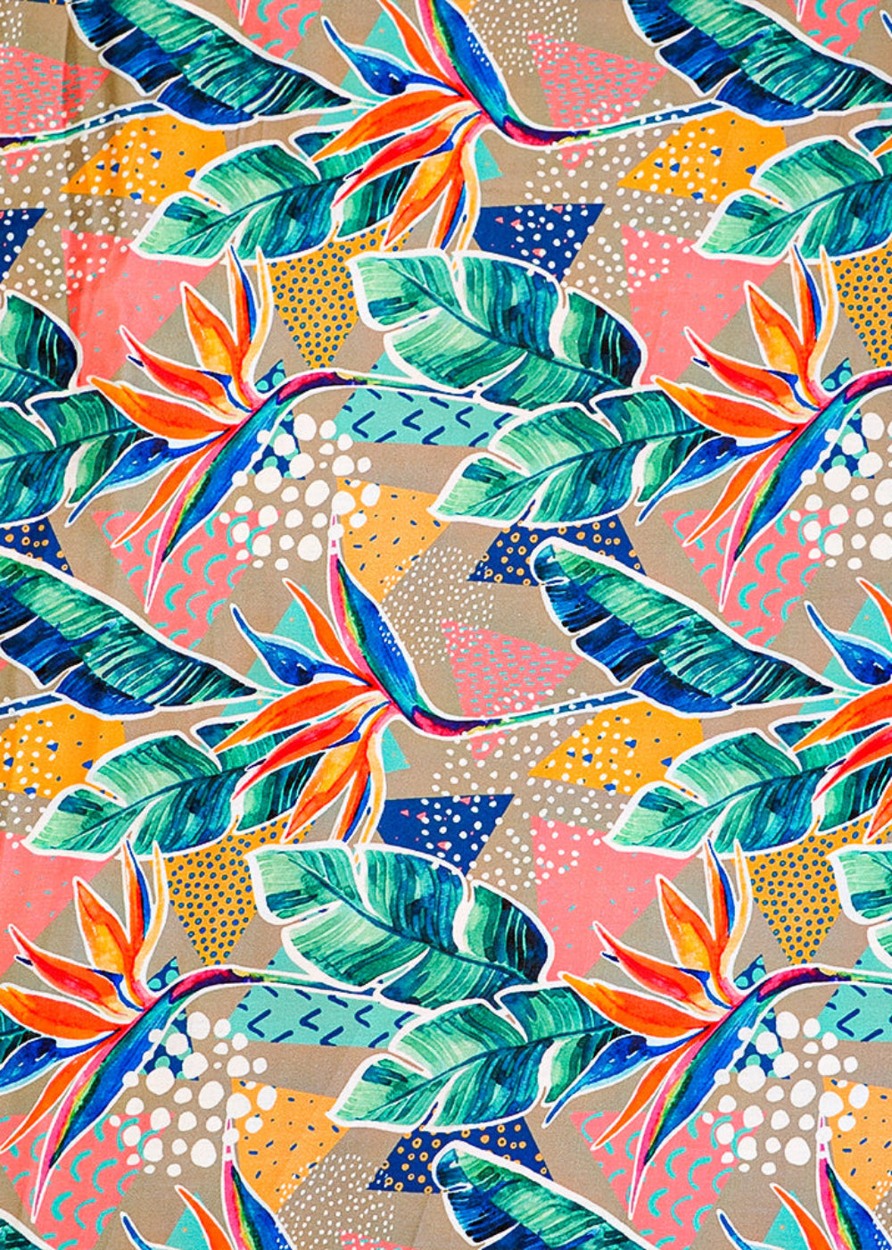 Multi-Color-Georgette-Satin-Fabric-All-Over-Abstract-Print-14302