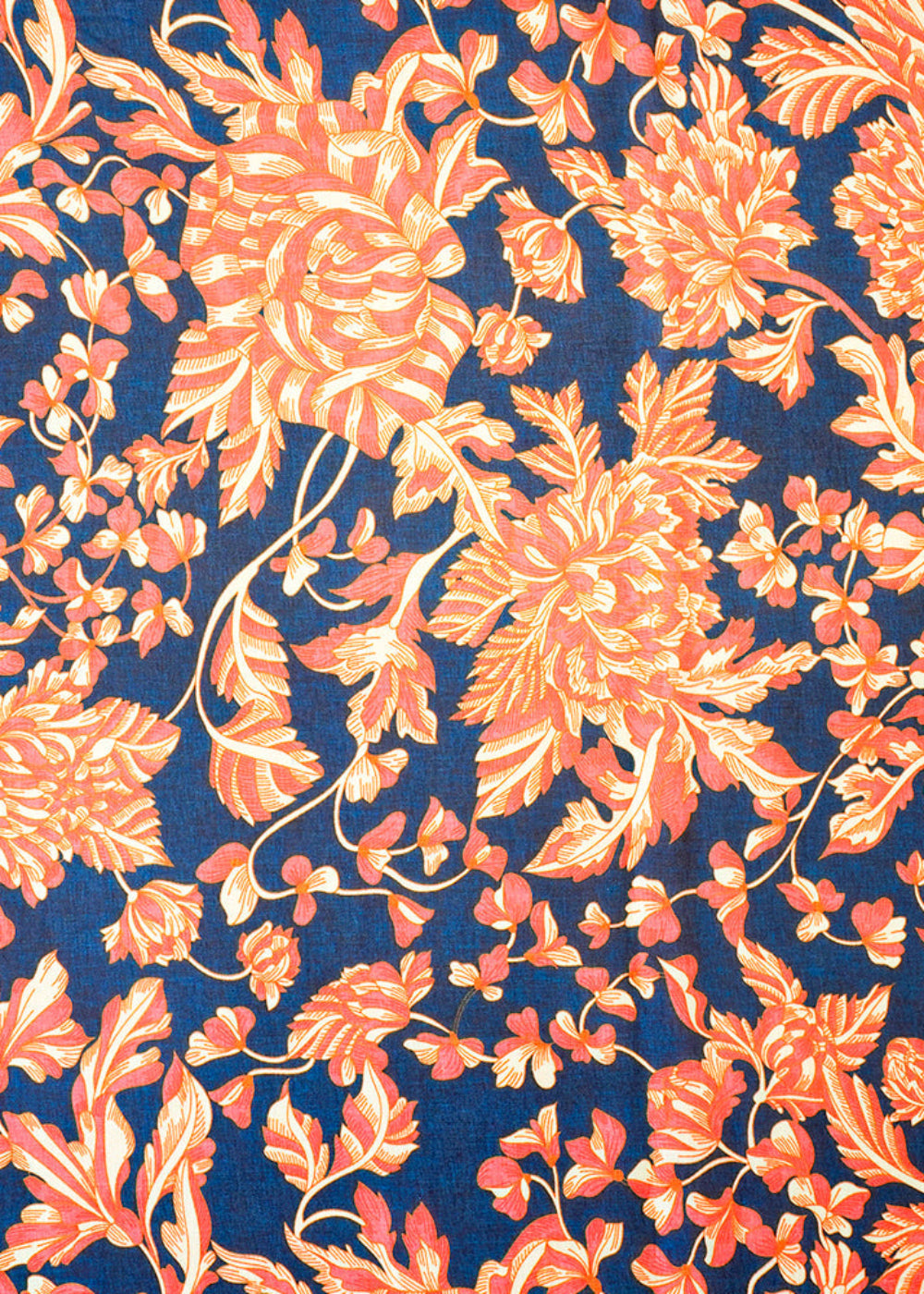 Navy-Blue-Linen-Satin-Fabric-with-Allover-Floral-Print-14413