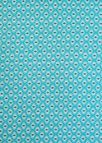 Sky Blue Linen Satin Fabric with Allover Abstract Print 14416