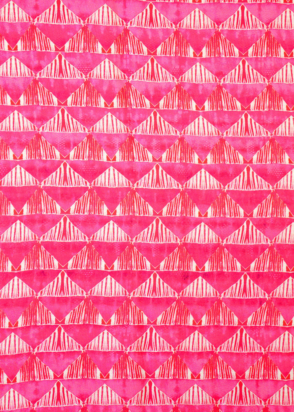 Pink-Linen-Satin-Fabric-with-Allover-Geometric-Pattern-14427