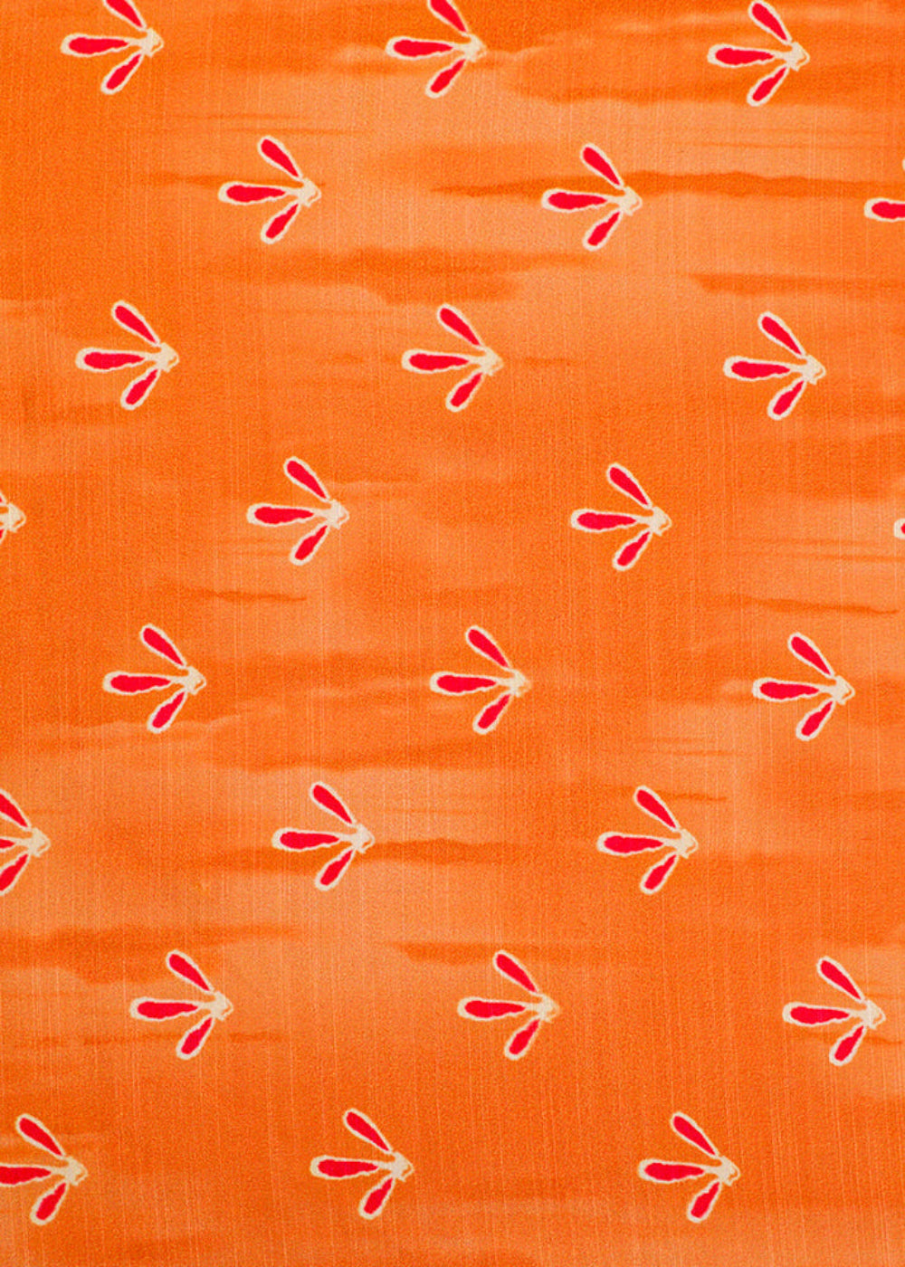 Orange-Linen-Satin-Fabric-with-Allover-Textured-Paint-Abstract-Pattern-14461