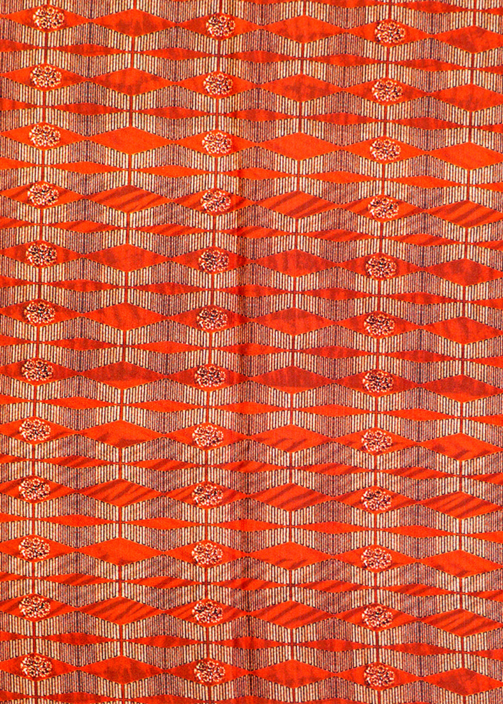Brown-Linen-Satin-Fabric-with-Allover-Abstract-Print-14510