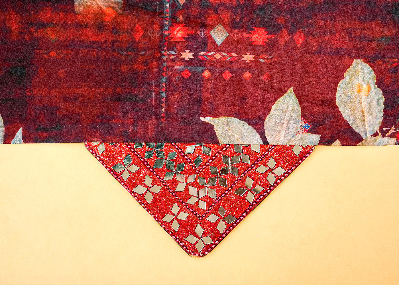 Brown Crepe Fabric with Allover Floral Print 14541