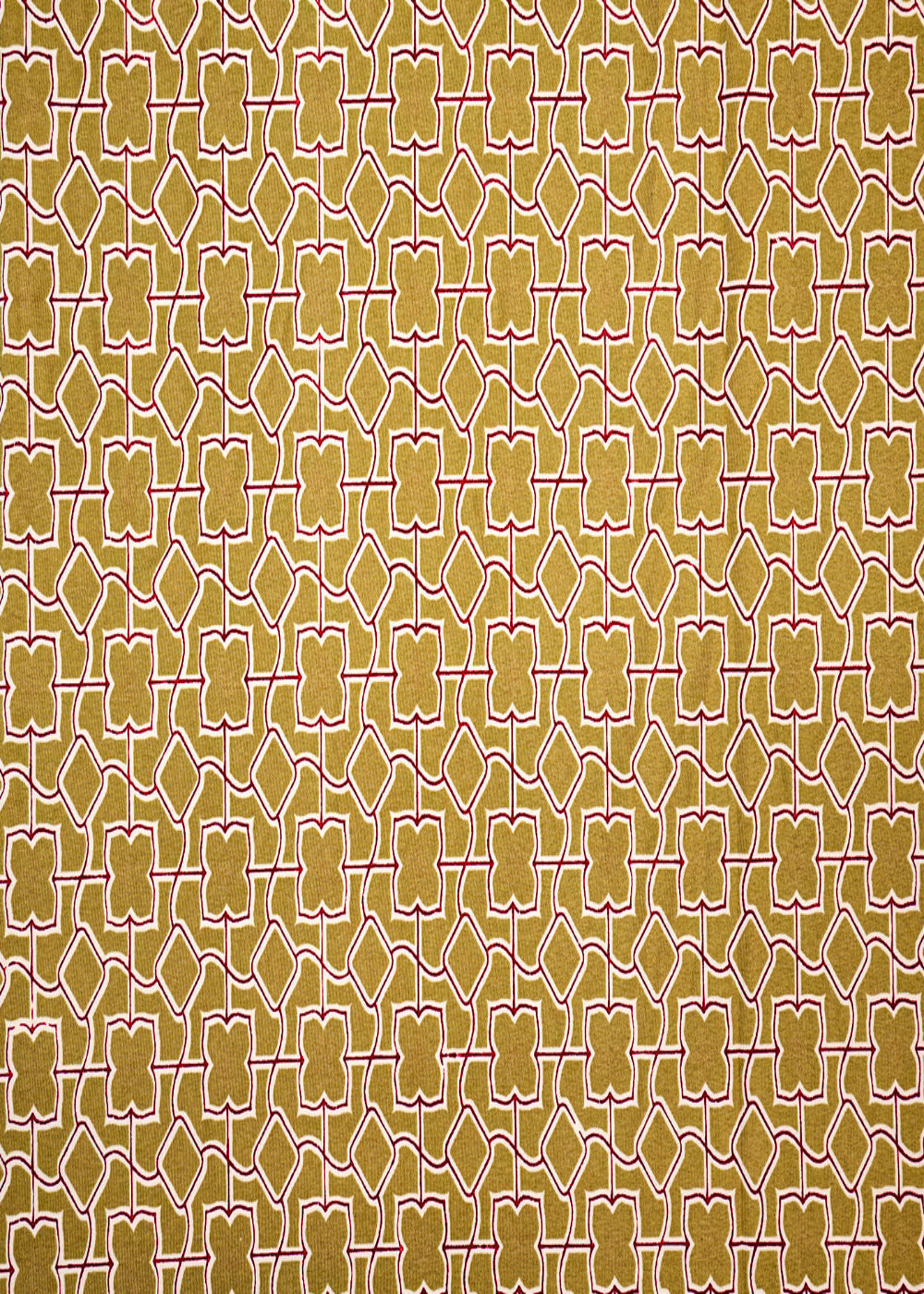 Olive-Green-Crepe-Fabric-with-Allover-Geometric-Print-14596