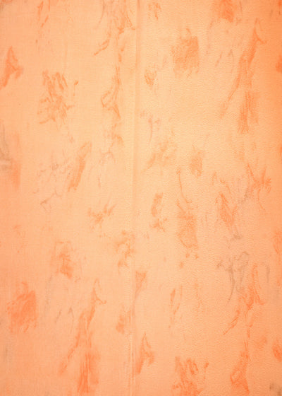 Peach Crepe Fabric with Allover Self Print 14601