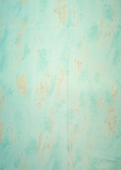 Sky Blue Crepe Fabric with Allover Self Print 14603