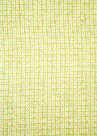 Light Green Crepe Fabric with Allover Self Print 14604