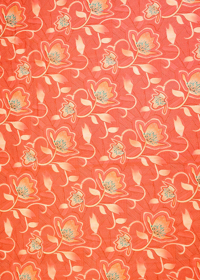 Pink Organza Fabric with All Over Abstract Print 14625