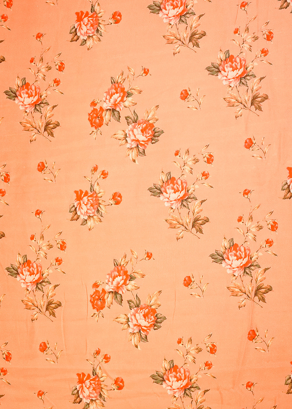 Light-Orange-Organza-Fabric-with-All-Over-Floral-Print-14740