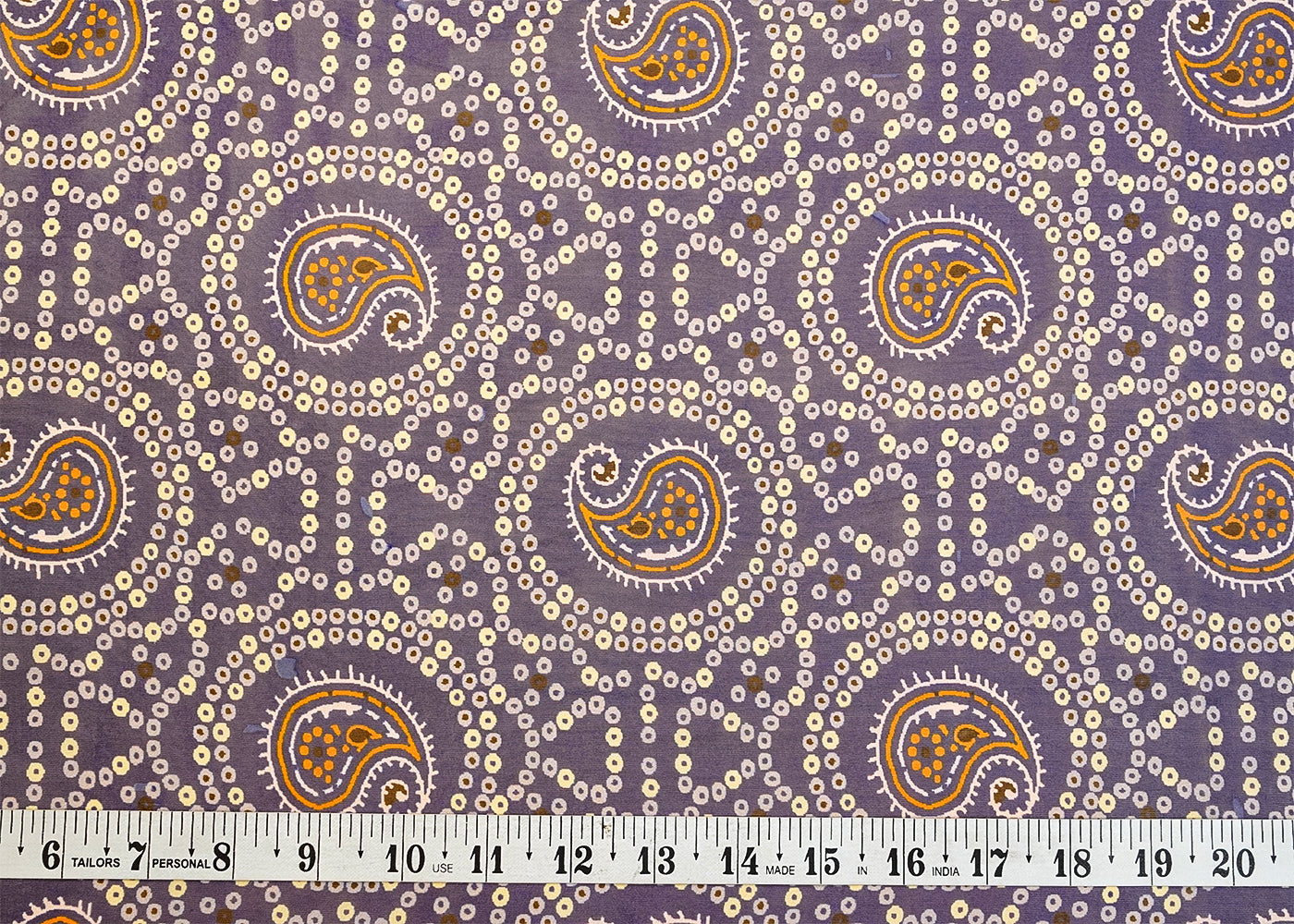 Blue Organza Fabric with All Over Traditional Print 14755