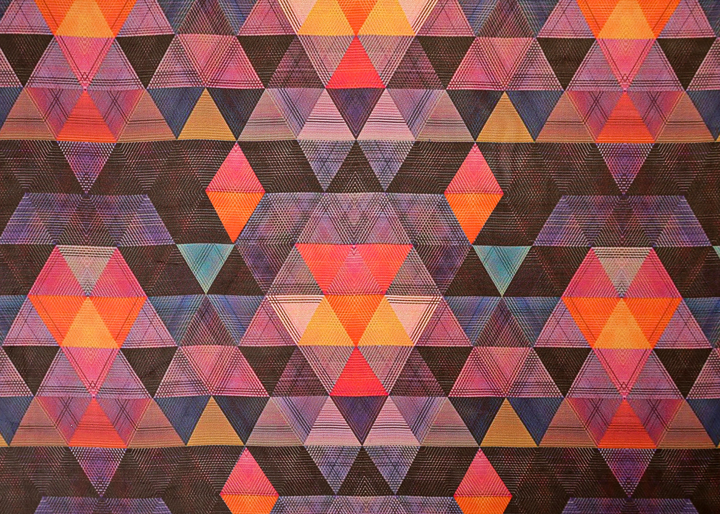 Multi-Color Organza Fabric with All Over Geometric Print 14762