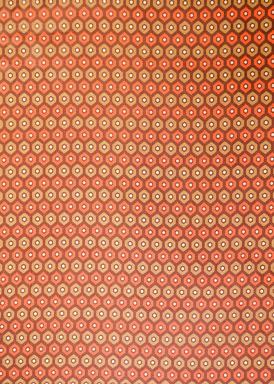 Brown Organza Fabric with All Over Traditional Print 14764