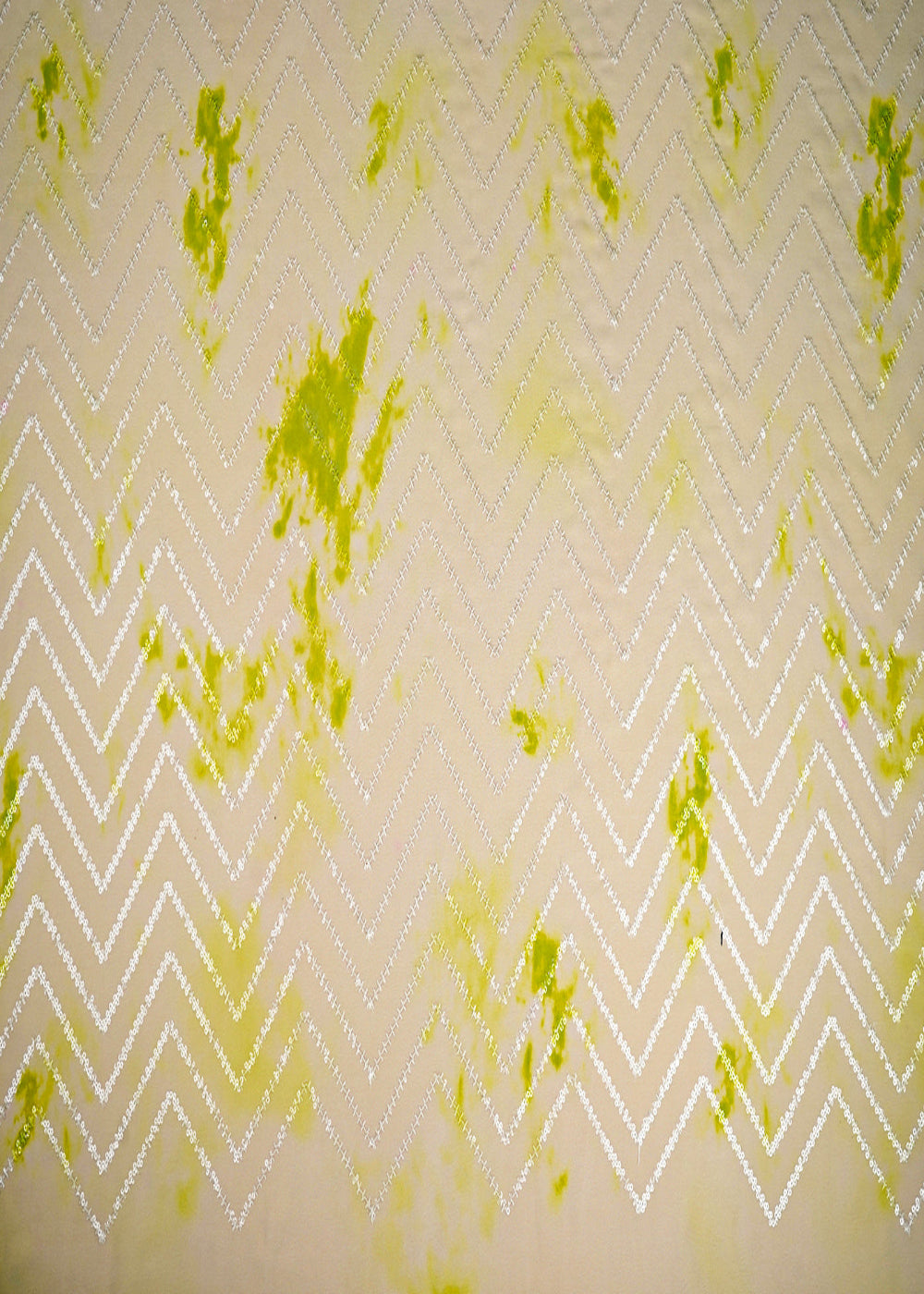 Pista Green Georgette Fabric With All Over Traditional Print 14876