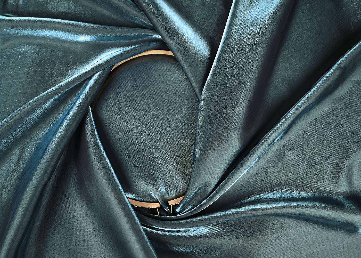 Slate Blue Colored Organza Satin Fabric 15194(101)