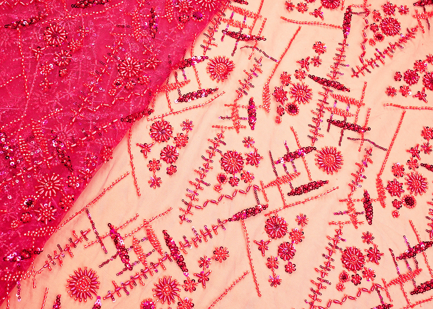 Rani Imported Net Fabric with All Over Katdana, Bead, and Sequins Work 15291