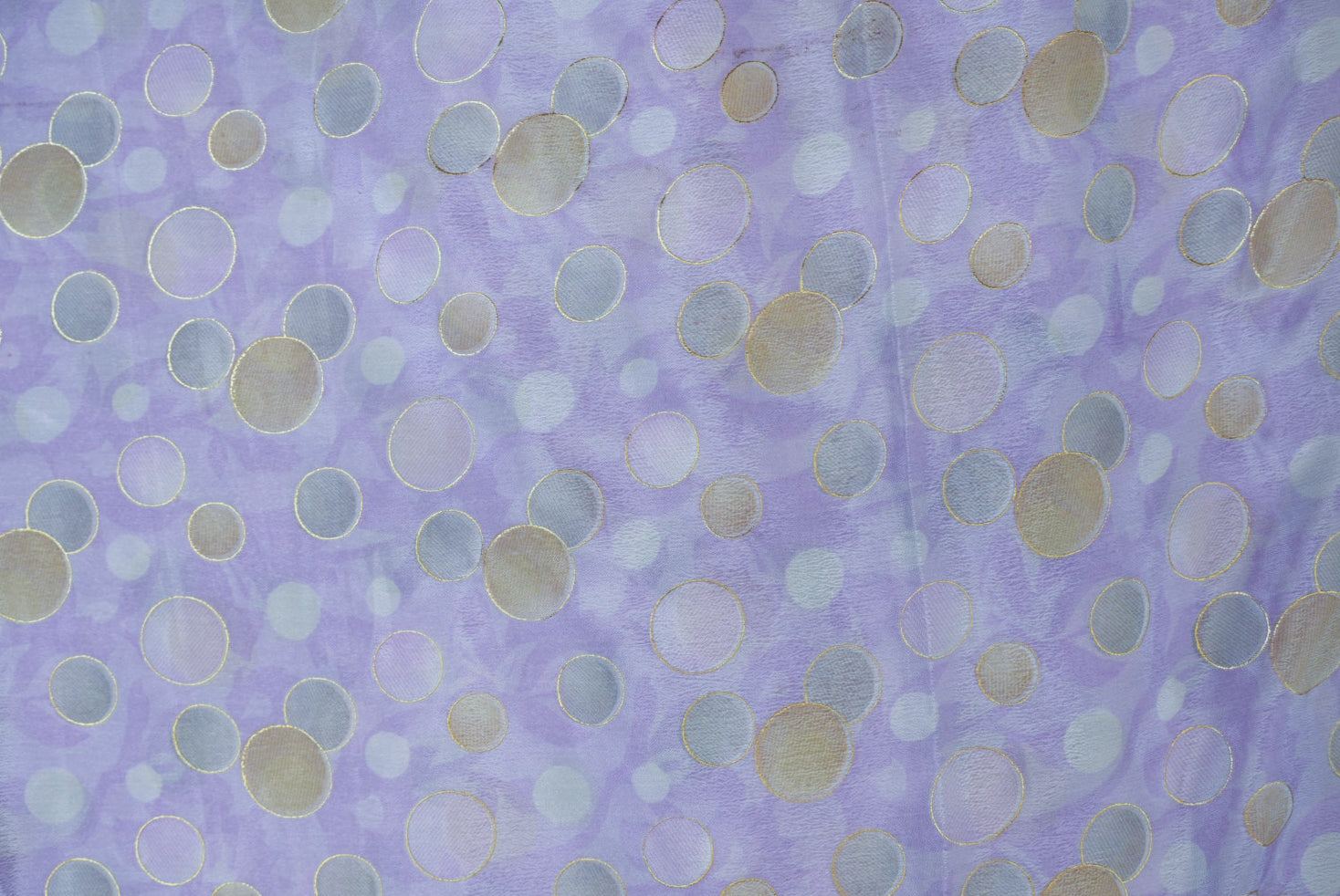 Lavender Abstract Digital Printed Chiffon Fabric