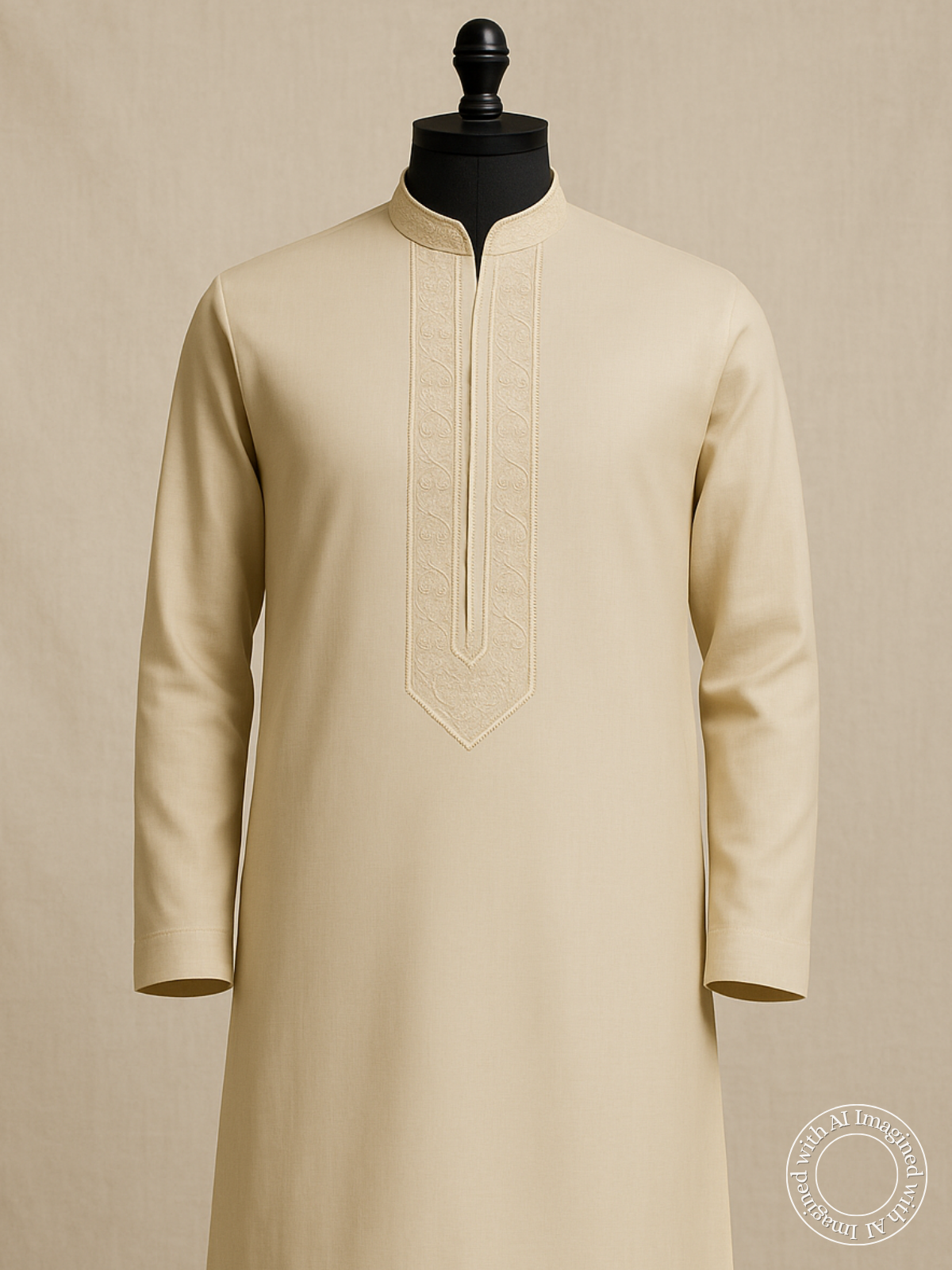 The Kohinoor – Unstitched Off White Kurta Fabric for Men 15407