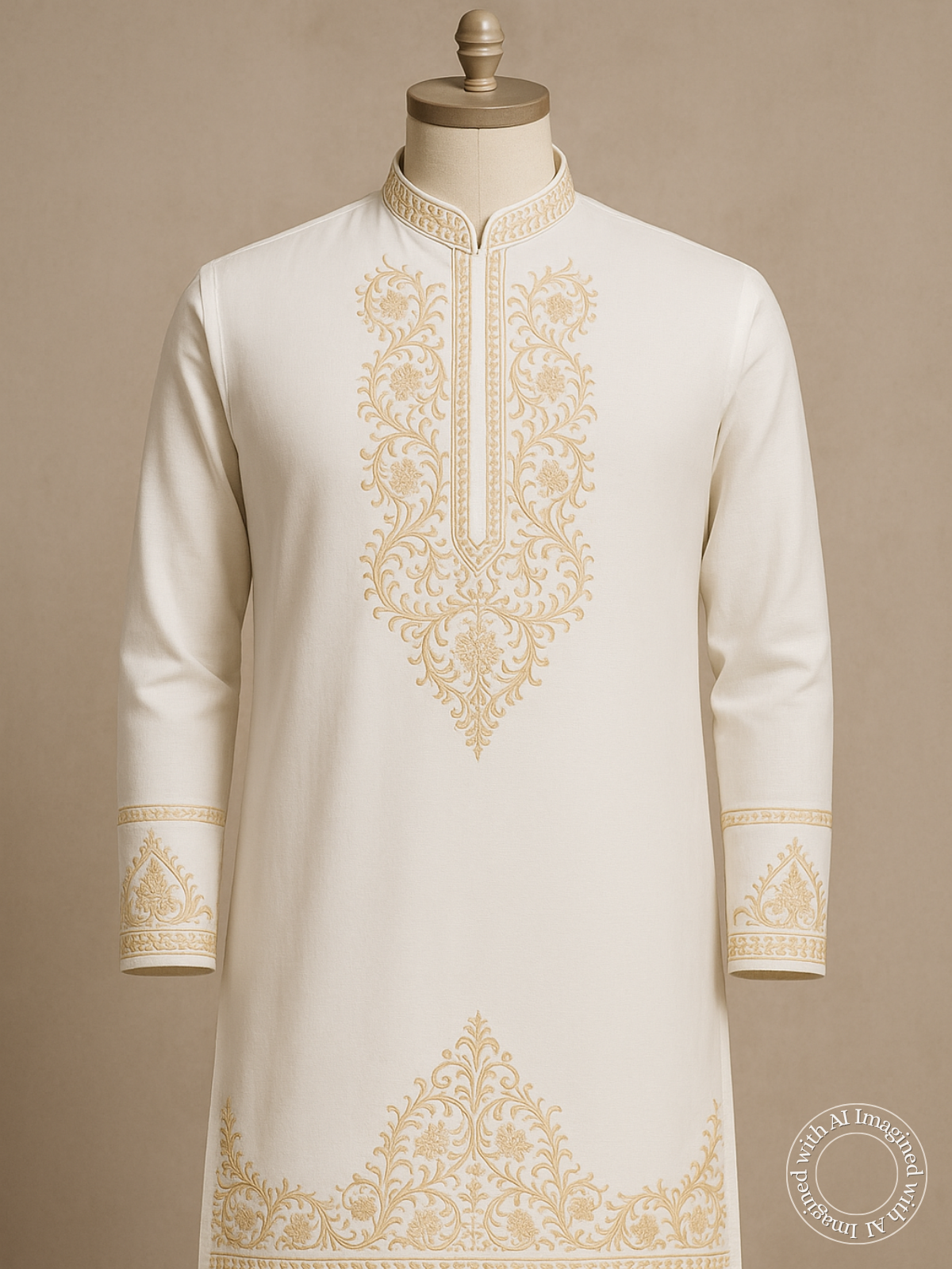 The Kohinoor – Unstitched White Kurta Fabric for Men 15410