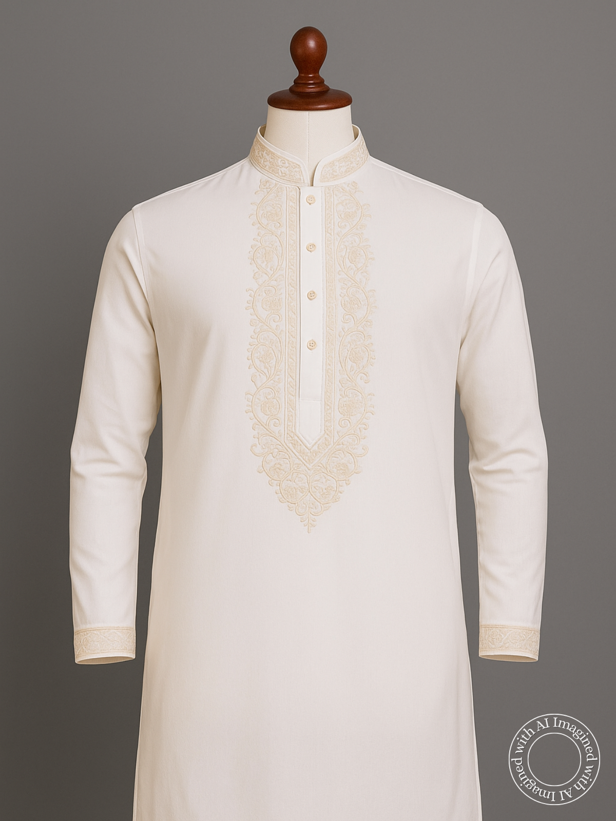 The Kohinoor – Unstitched White Kurta Fabric for Men 15410
