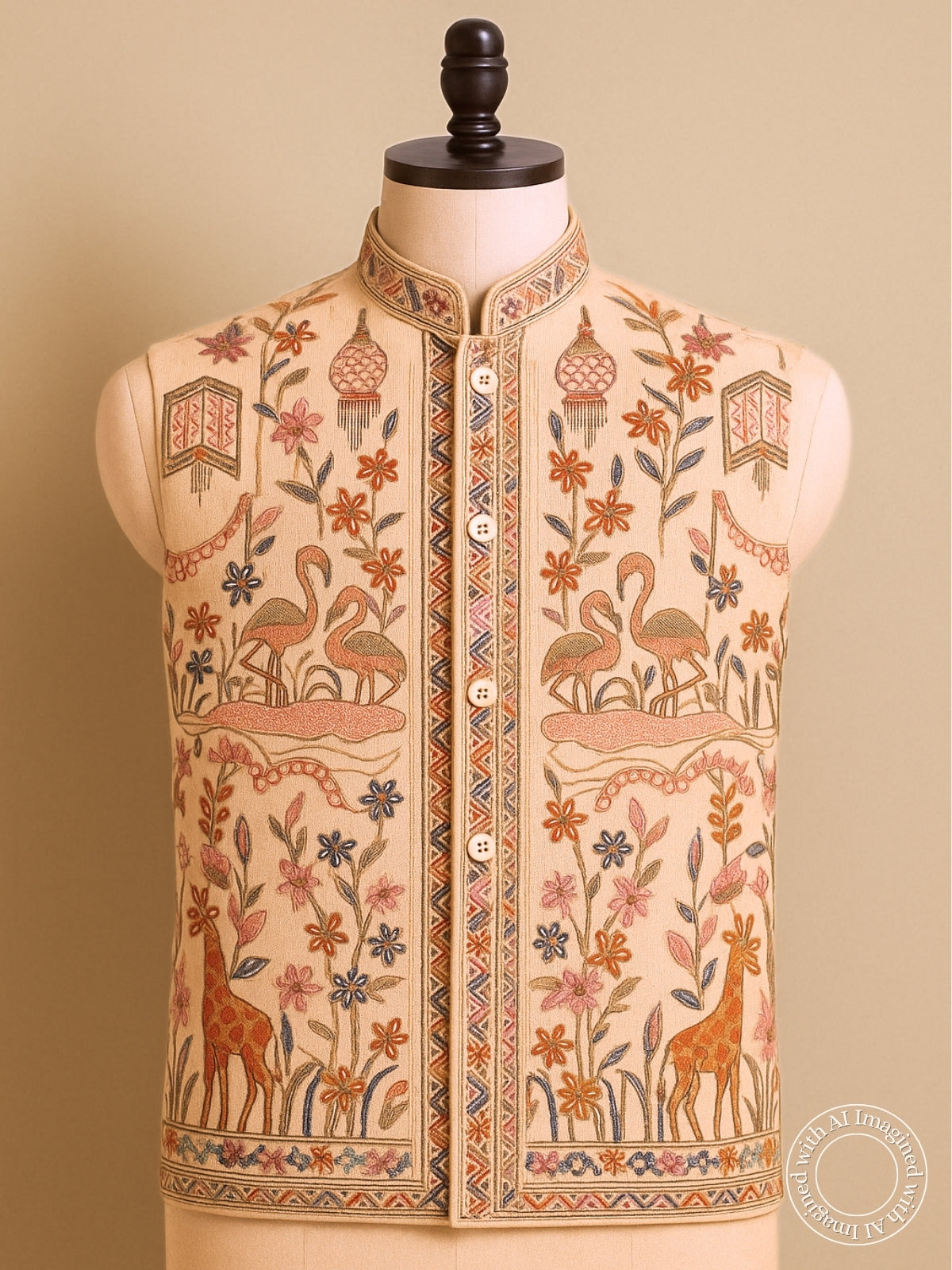 The Riwaayat – Unstitched Dusty Brown Nehru Jacket Fabric for Men 15417