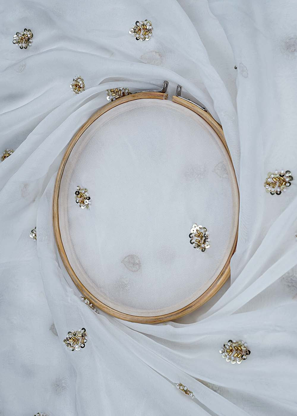 The-Noor---White-Organza-Fabric-with-Katdana-and-Golden-Sequins-Work-|-15712-close-view