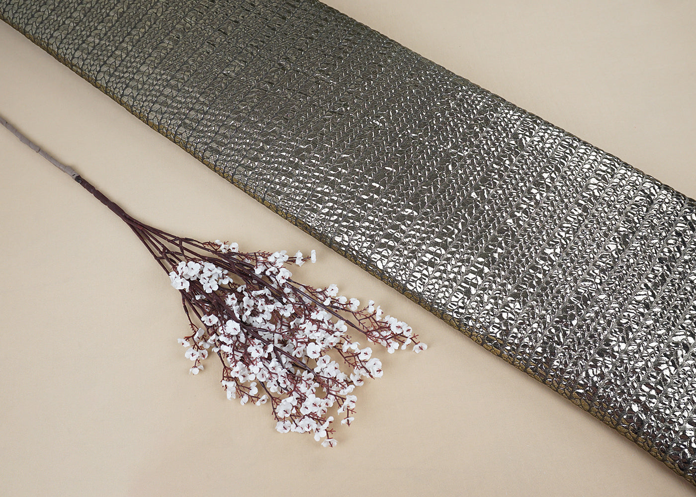 Black Korean Georgette Fabric With  All Over Bubble Textured Fabric  15729