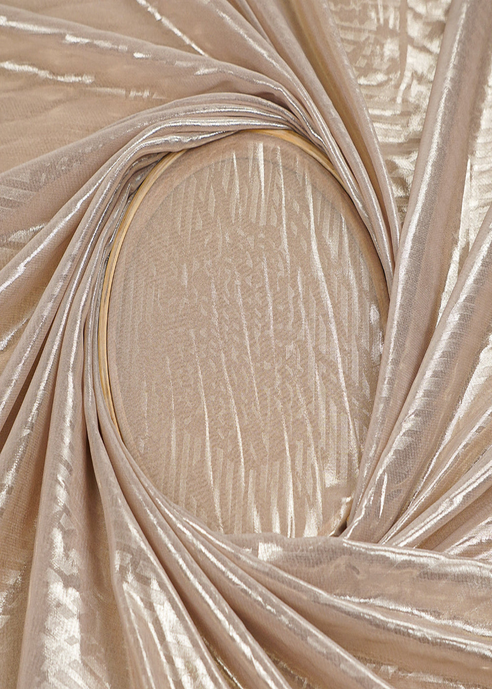 Beige-Korean-Georgette-Fabric-With-All-Over-Bubble-Textured-Fabric-15736