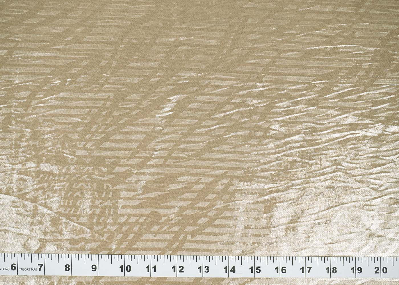 Dark Beige Korean Georgette Fabric With  All Over Bubble Textured Fabric  15735