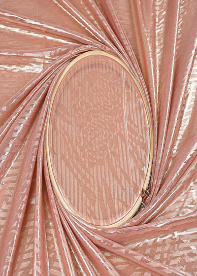 Reem Shaikh Inspired Edition | Peach Korean Georgette Unstitched Fabric 15736