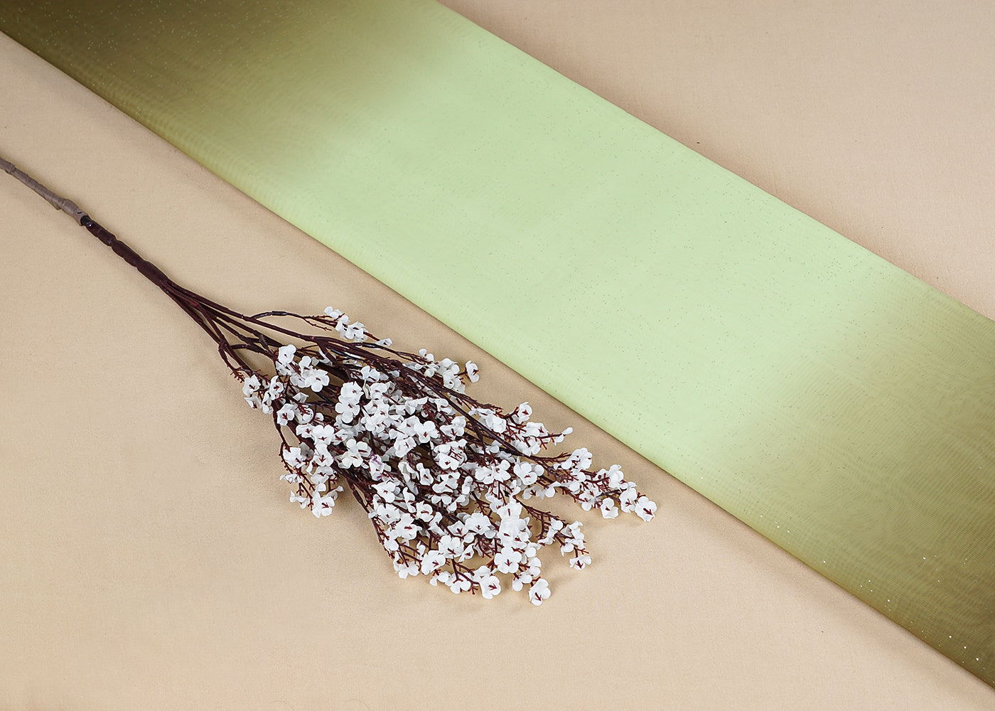 Yellow Green & Mehendi Green Imported Georgette Fabric With  Two Side Ombre Radiance And All Over Gliter 15762