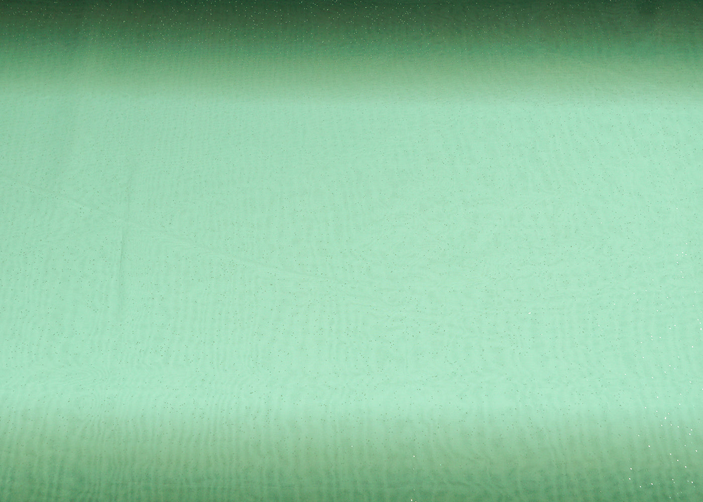 Aqua Green & Dark Green Imported Georgette Fabric With  Two Side Ombre Radiance And All Over Gliter 15763
