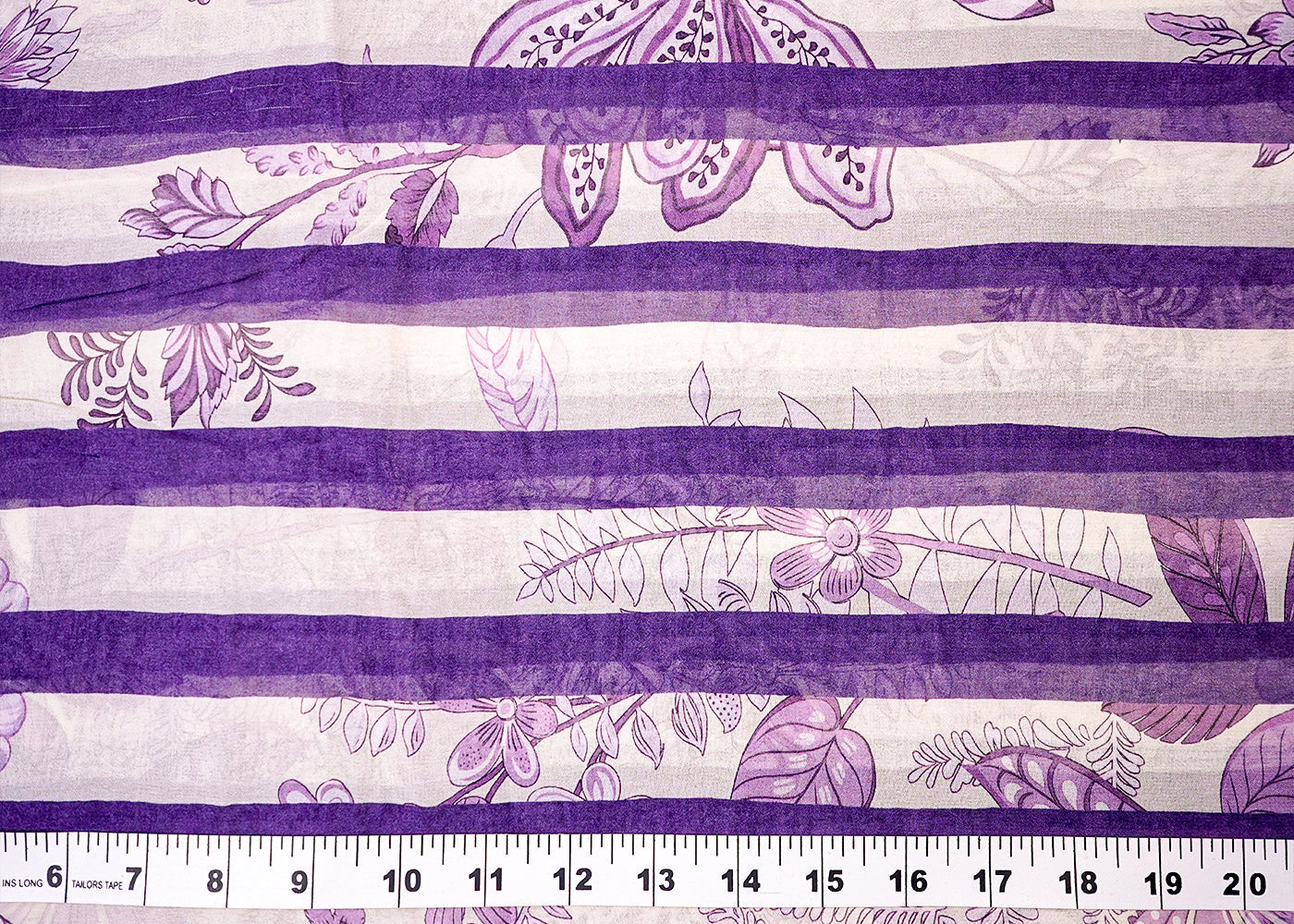 Purple Georgette Fabric with All Over Abstract Print 15806
