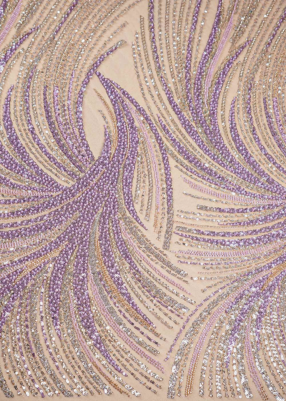 Onion Imported Net Fabric with All Over Sequins and Bead Work 15964