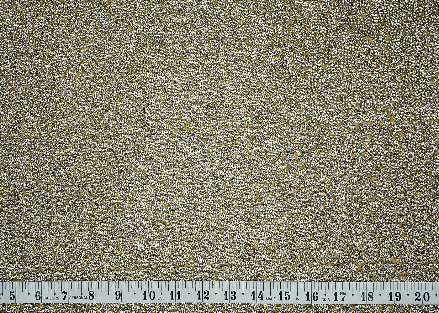 Light Golden Georgette Fabric With Allover Sequins Work 16212