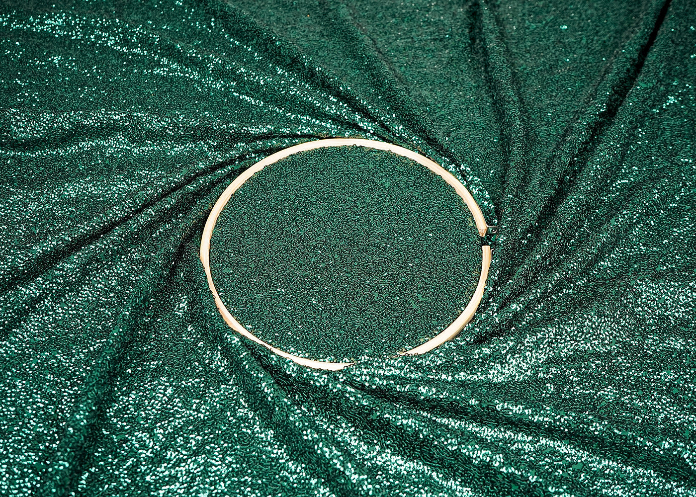 Bottle Green Georgette Fabric With Allover Sequins Work 16213