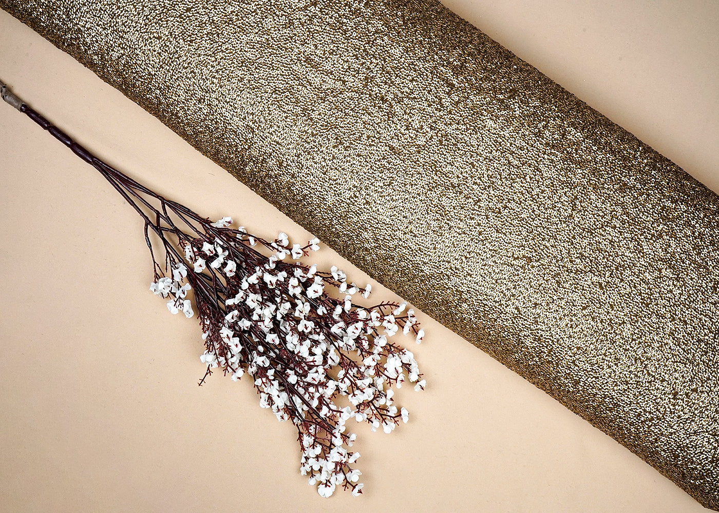 Coffee Georgette Fabric With Allover Sequins Work 16217