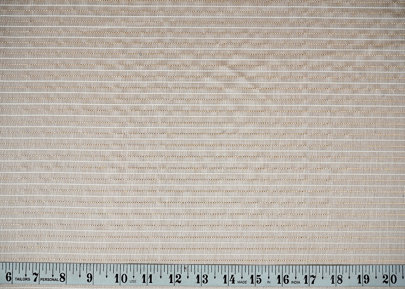 White Chanderi Fabric With Allover Thread Work 16252
