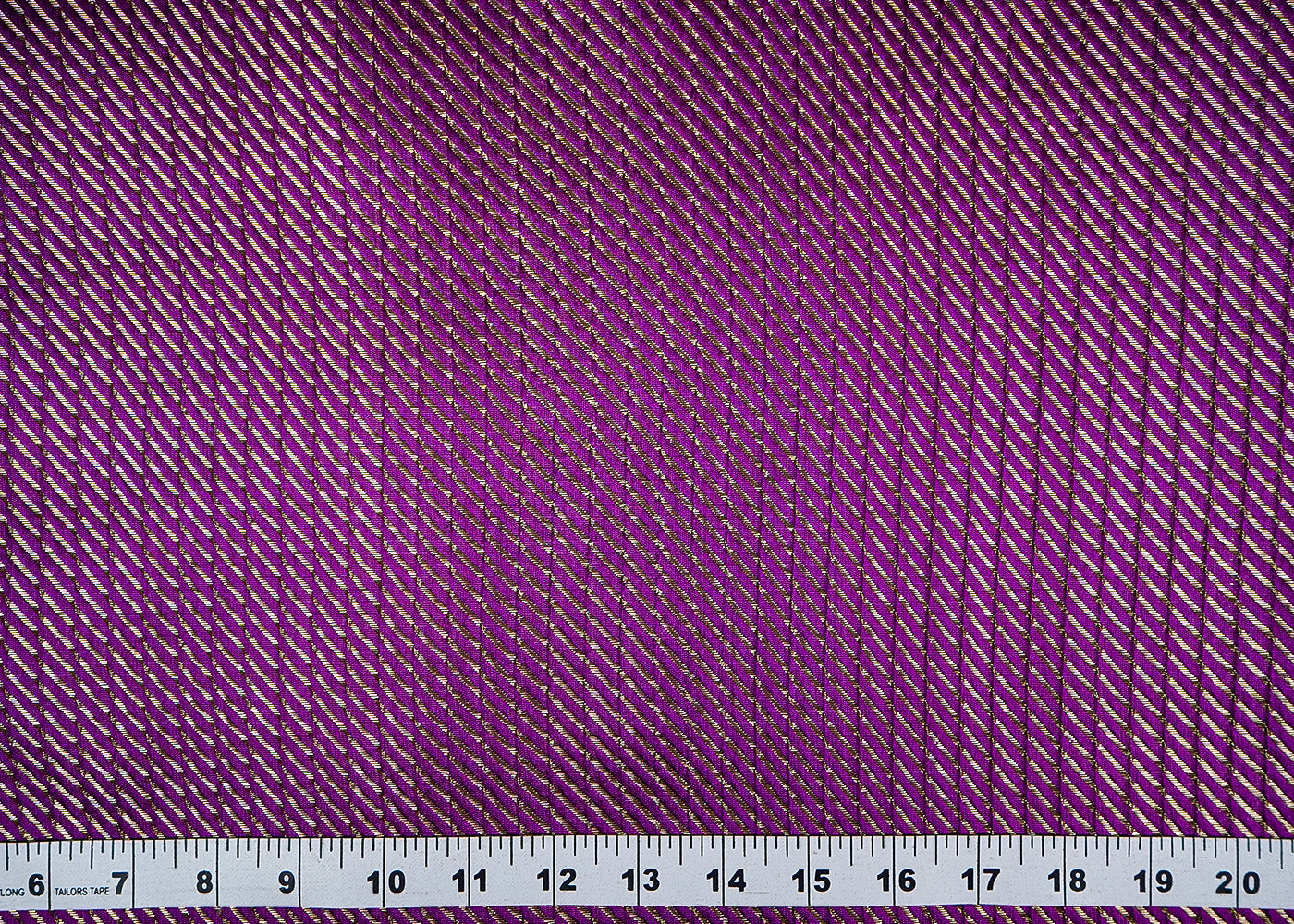 Purple Banarasi Silk Fabric With All Over Golden Zari Handloom 16507