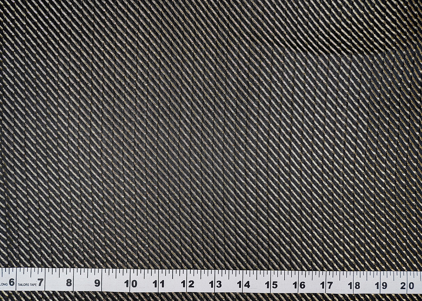Black Banarasi Silk Fabric With All Over Golden Zari Handloom 16508