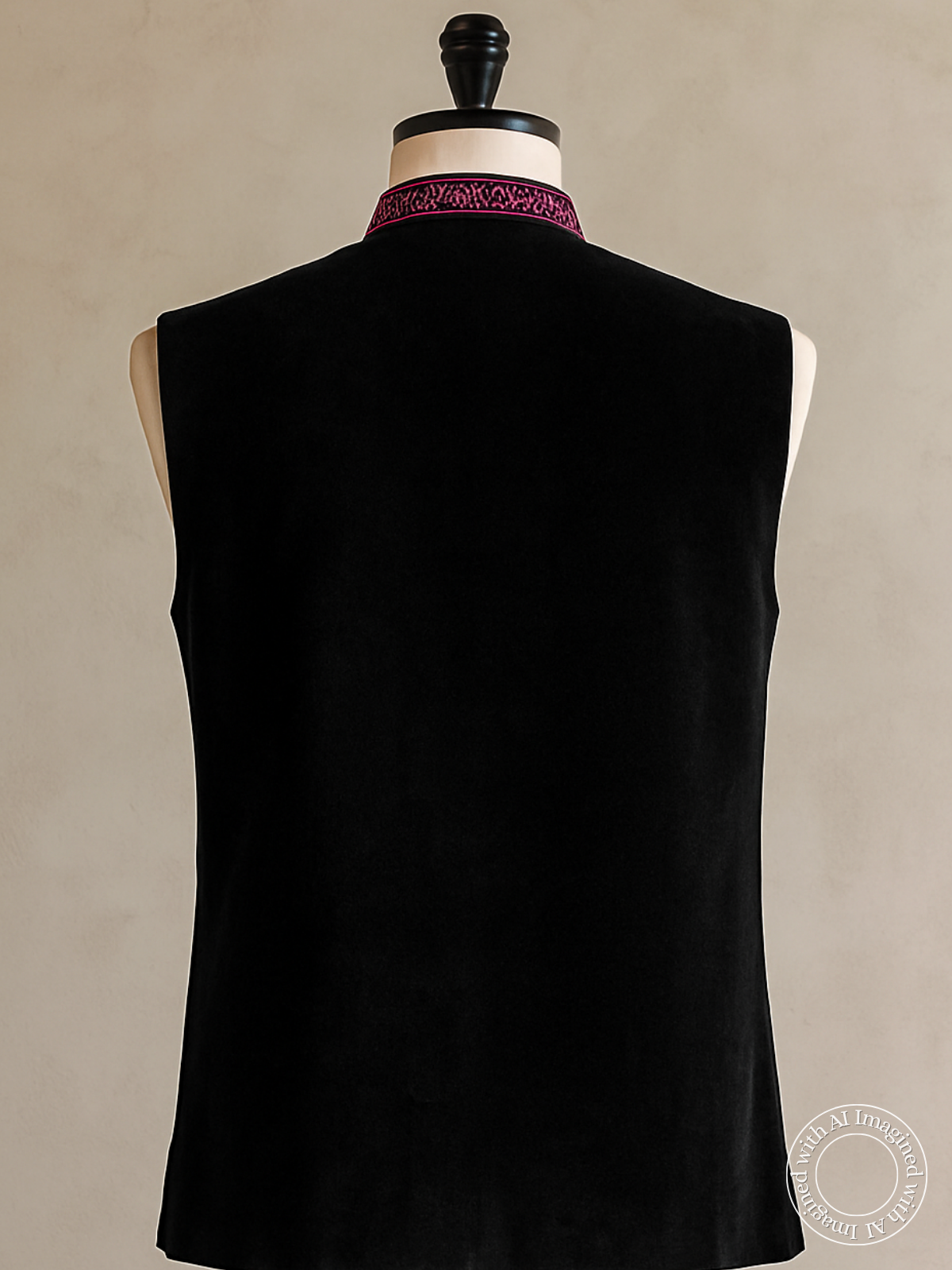 The Riwaayat – Unstitched Black Nehru Jacket Fabric for Men 16804